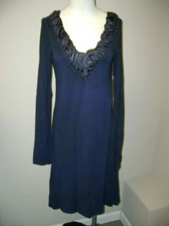 Anama Women's Long Sleeve Dress w Ruffle V Neck 146