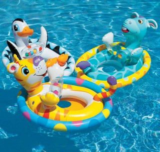 Cute Animal Baby Float Inflatable Swim Ring Seat Support Swimming Aid Trainer