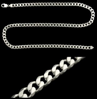 4 5mm Thick Mens Real 925 Sterling Silver Cuban Link Curb Chain Nickel Free