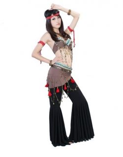 New Tribal Belly Dance Costume Bra Belt Hip Scarf Belly Dance Dress Costume Set