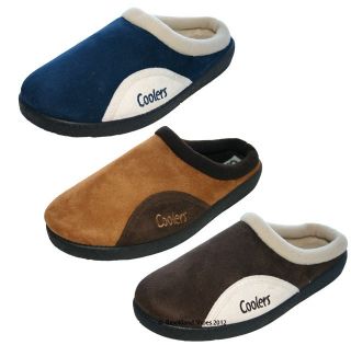 Mens Coolers Brown Navy Tan Mule Clogs Slippers Sizes 7 11