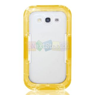Waterproof Silicone Gel Touch Screen Case Cover for Samsung Galaxy S3 III Yellow