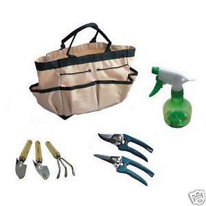 Indoors Outdoors Plant Care Garden Tote Bag w Mini Gardening Tools Cute Gift Set