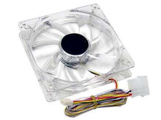 Logisys 120mm Blue Quad LED Ultra Bright Clear PC Case Fan Computer Cooling