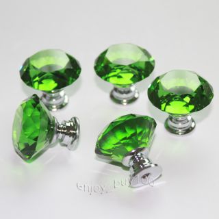 Green Glass Cabinet Knobs