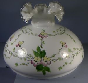 Glass Hand Decorated Lamp Shade Fenton Art Glass Co