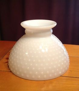 Hobnail Milk Glass Hurricane Lamp