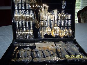 Wm Rogers Son Gold Plated Flatware