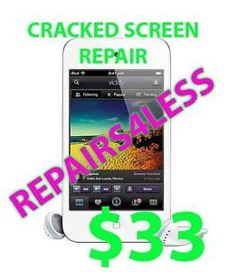 Apple iPod Touch 4 Black Screen Repair LCD Replacement Cracked Service 4G 4th