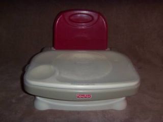Fisher Price Infant Toddler Space Saver Booster Seat High Chair w Covered Tray