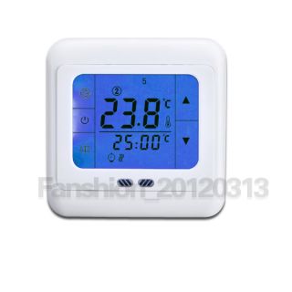 3 Color Touch LCD Screen Programmable Underfloor Heating Room Thermostat Floor