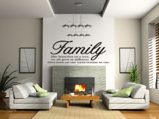Family Like Branches on A Tree Vinyl Lettering Wall Sayings Home Decor Quote Art