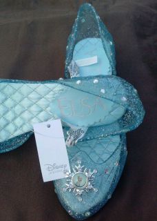  Disney Frozen Elsa Costume Light Up Shoes Size 2 3 in Hand Ready