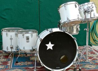 Tama Granstar Great White Shark Tooth Kit 22 10 12 RT14 16ft w Concert Toms