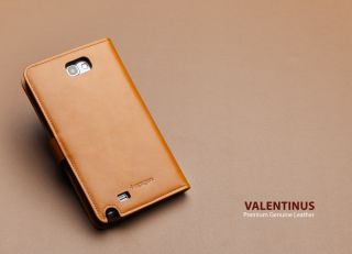 SPIGEN SGP Galaxy Note 2 Leather Wallet Case Valentinus Light Brown