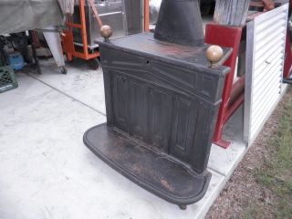 Fireplace Franklin Wood Stove Cast Iron Heater 26 inch Logs 8" Flue USA Shiner
