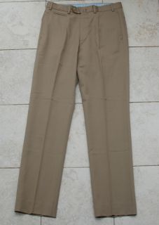 Essential ISAIA Napoli Aquaspider Beige Wool Mens Dress Pants Trousers 30 WOW