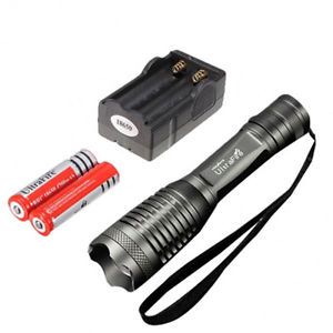 Re Chargeable UltraFire CREE XM L T6 1800 Lum LED Zoomable Flashlight 2x18650
