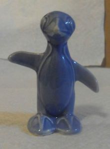 Homer Laughlin Harlequin Fiesta Animal Blue Penguin Figurine Collectable