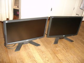 Lot of 2 Acer 18 5" Widescreen LCD Monitors Dual Display 19 inch HD Matte X183H 846154015077