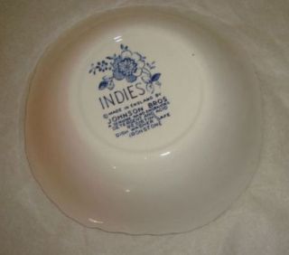Vintage Johnson Bros Indies Made in England Ironstone Square Soup Salad Bowl
