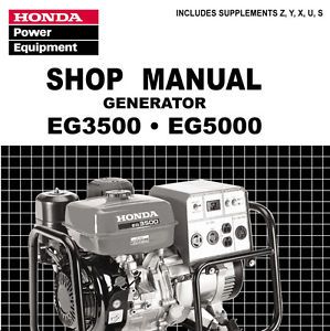 Honda EG3500 EG5000 3500 5000 Generator Service Repair Shop Manual