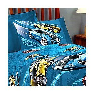 Hot Wheels 3 Piece Twin Sheet Set Boys Kids Bedroom Sleep Play Cars Race Bedding