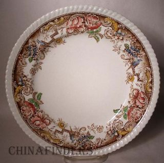 Johnson Brothers China Devonshire Brown Multicolor Dinner Plate