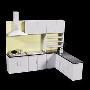Dollhouse Art Modern Simulation Kitchen Cabinet Set Model Kit Furniture 1 25