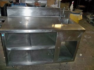 Stainless Steel Prep Table w Hand Sink
