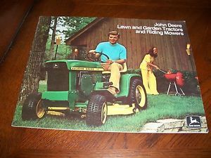 Old Vintage JD John Deere Lawn and Garden Tractors and Riding Mowers Brochure