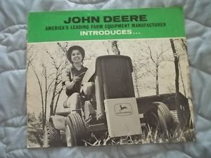 John Deere 110 Lawn Garden Riding Mower Tractor Sales Brochure 1960s