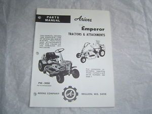 1967 1970 Ariens Emperor Lawn and Garden Tractors Parts Manual Catalog Book