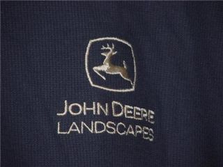 John Deere Lawn Mowers and Landscapes Garden Grass Stitched Golf Polo Shirt XXL