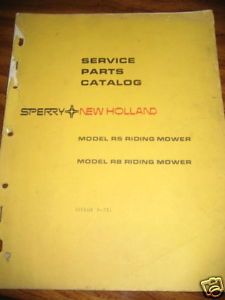 New Holland R5 R8 Riding Lawn Mower Parts Manual Book