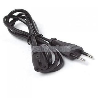 EU 2 Prong Port AC Power Cord Cable Adapter 4ft Black