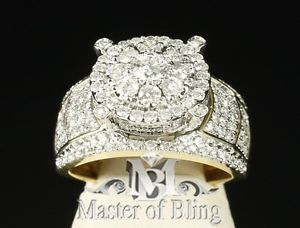 Womens Designer Wedding Bridal 2 0 Carat 10K Yellow Gold Solitaire Prong Ring