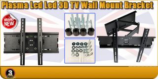 New 23" 60" inche Flat TV LCD Universal Slim Wall Tilting Swivel Mount Bracket