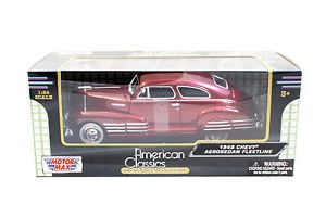 Motormax 1948 Chevy Aerosedan Fleetline Red 1 24 Diecast Cars