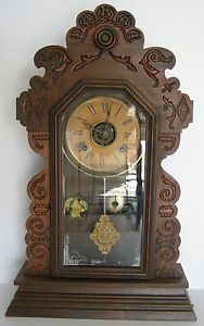 Antique Victorian Ansonia Clock Company Shelf Mantel Clock