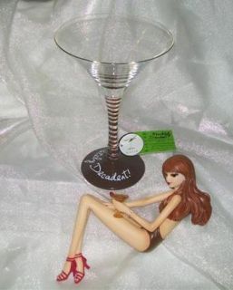 Hiccup Chocolate Martini Girl Figurine Glass