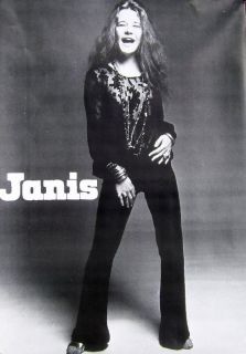 Janis Joplin Queen of Rock Sexy Black Suit RARE Poster