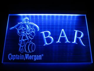 HW0608 Captain Morgan Open Logo Beer Bar Pub Store Hairline LED Light Sign Neon