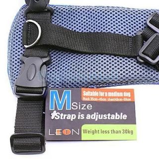 Blue Fit Car Vehicle Dog Pet Seat Safety Belt Harness M