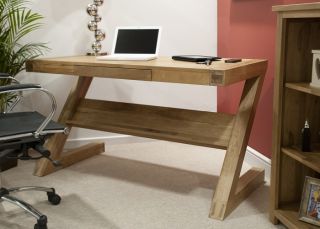 Zaria Solid Oak Designer Furniture Laptop Office PC Computer Desk
