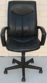 Broyhill Furniture Brands Intl Swivel Height Adjust Black Leather Office Chair
