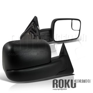 94 01 Dodge RAM Pickup Trailer Tow Manual Mirrors Set