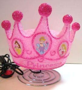 Disney Night Light Rubbery Pink Princess Crown