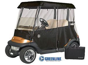 Greenline Universal 2 Passenger Black Golf Cart Drivable Enclosure