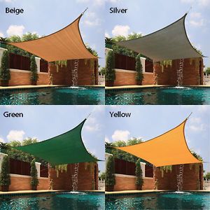 Outdoor Large Square Sail Sun Shade Great for Pool Patio Canopy Rectangle
